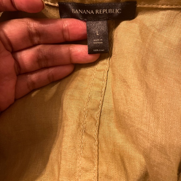 Banana Republic Linen Utility Dress Size Large - Picture 7 of 8